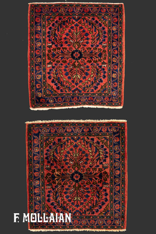 Pair of Antique Persian Small Saruk Rugs n°:53671899